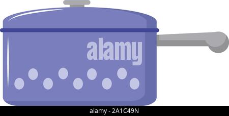 Purple pan, illustration, vector on white background. Stock Vector