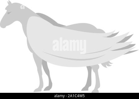 Pegasus, illustration, vector on white background. Stock Vector