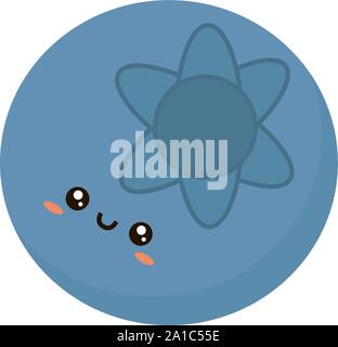 Blueberry, illustration, vector on white background. Stock Vector