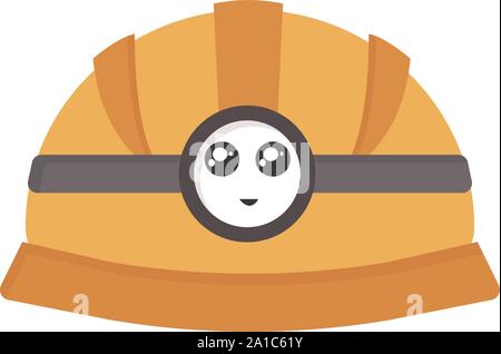 Builder hat, illustration, vector on white background. Stock Vector