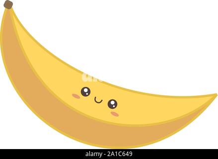 Cute banana, illustration, vector on white background. Stock Vector