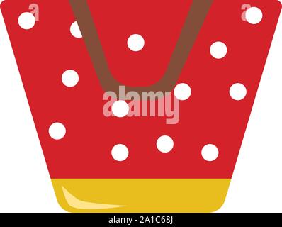 Beach bag, illustration, vector on white background. Stock Vector
