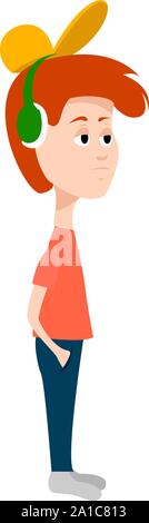 Yellow cap, illustration, vector on white background. Stock Vector