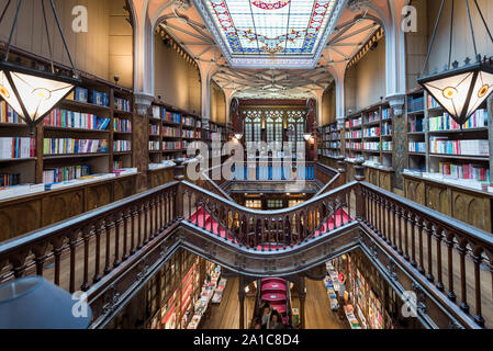 The famous bookshop Livraria Lello in Porto, Portugal Stock Photo