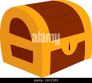 Chest, illustration, vector on white background. Stock Vector