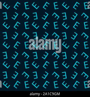 Letter E wallpaper, illustration, vector on white background. Stock Vector