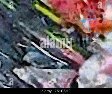 Macro artwork part, oil paint background, close up art fragment, unique grunge texture in HQ, modern hand drawing pattern for designed original produc Stock Photo