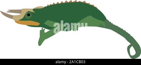 Iguana, illustration, vector on white background. Stock Vector