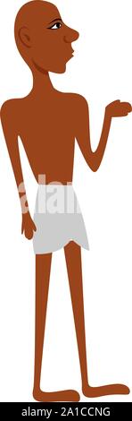 Egyptian, illustration, vector on white background. Stock Vector