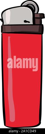 Lighter red, illustration, vector on white background. Stock Vector