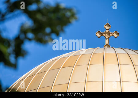 Detail of dome at Saints Volodymyr & Olha Ukrainian Catholic Church Stock Photo