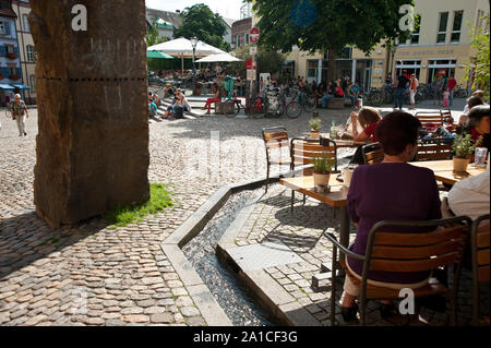 Freiburg im Breisgau, Freiburger Bächle Stock Photo