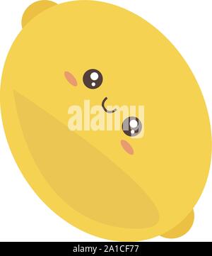 Cute lemon, illustration, vector on white background. Stock Vector