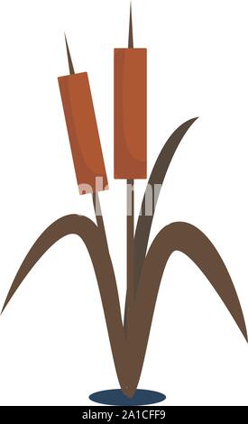 Little bamboo, illustration, vector on white background. Stock Vector