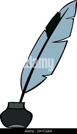 Ink with pen, illustration, vector on white background. Stock Vector