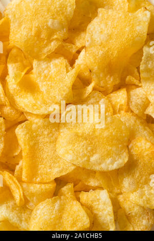 Crispy Thin Potato Chips with Sea Salt Stock Photo