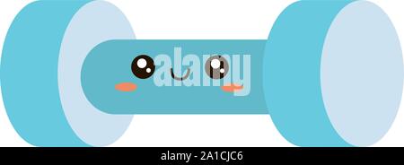 Blue weight, illustration, vector on white background. Stock Vector