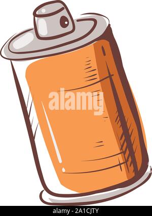 Orange spray, illustration, vector on white background. Stock Vector