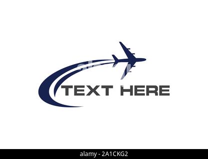 Airplane icon vector illustration design Logo Template, Airplane company logo, Traveling Logo, Airplane - vector logo template concept illustration. Stock Vector