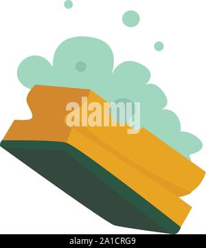 Sponge, illustration, vector on white background. Stock Vector