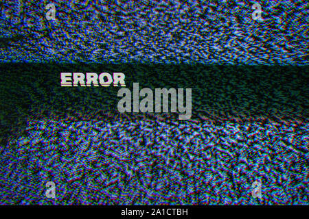 Glitch style, Abstract LED screen glitch pattern background. Stock Photo