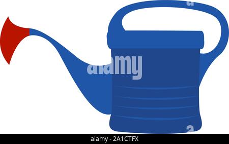 Watering can, illustration, vector on white background. Stock Vector