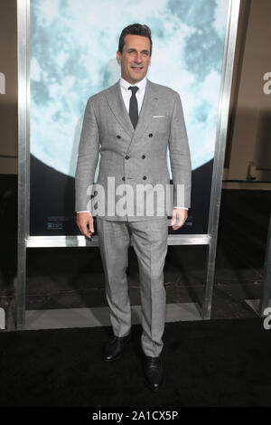 Los Angeles, Ca. 25th Sep, 2019. Jon Hamm at the Los Angeles Premiere of Lucy In The Sky at the Darryl F. Zanuck Theater, Fox Studios in Los Angeles, California on September 25, 2019. Credit: Faye Sadou/Media Punch/Alamy Live News Stock Photo