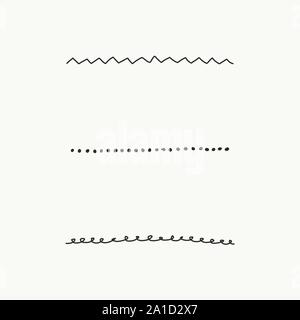 Vector of some banners, borders and dividers for your notes or whatever you want done by hand. Spiral shapes, points and zig zag Stock Vector