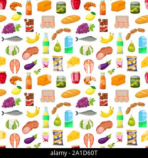 pattern with food Stock Vector