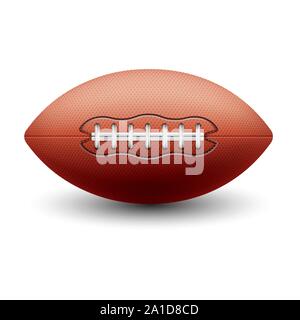 Rugby oval ball or american football equipment Stock Vector