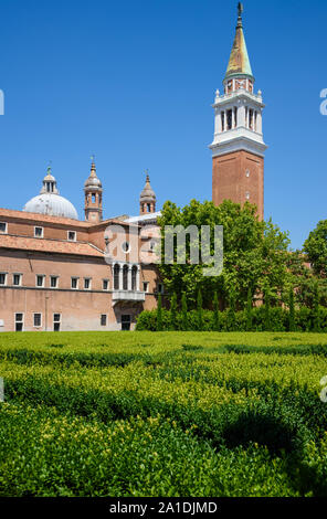 Venedig, San Giorgio Maggiore-Kirche, Labirinto Borges - Venice, Island of Saint Giorgio Maggiore, San Giorgio Maggiore-Kirche, Labirinto Borges Stock Photo
