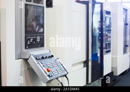 Automatic machine control panel at a smart factory Stock Photo - Alamy