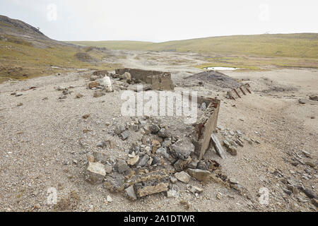 Remains of the lead mines on Oxclose Road, Ivy Scar, between Woodhall and Carperby, Yorkshire Dales National Park, UK Stock Photo