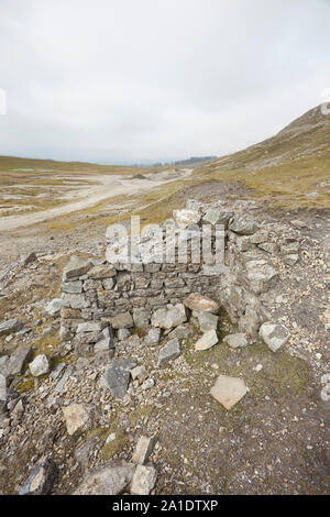 Remains of the lead mines on Oxclose Road, Ivy Scar, between Woodhall and Carperby, Yorkshire Dales National Park, UK Stock Photo