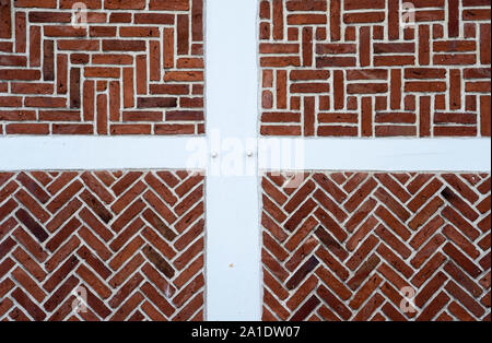 Detail of a historic timber-framed house, Altes Land area, Germany, Europe Stock Photo