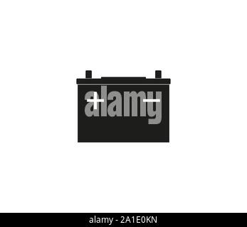 Car battery icon. Vector illustration, flat design. Stock Vector