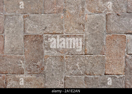 An ancient stone floor. Aerial view Stock Photo