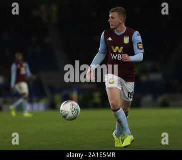 Brighton, UK. 25 September 2019 Villa's Matt Targett during the Carabao Cup third round match  between Brighton & Hove Albion and Aston Villa at the American Express Community Stadium in Brighton. Credit: James Boardman/TPI/ Alamy Live News Stock Photo