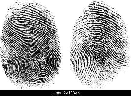 fingerprints set isolated vector illustration Stock Vector