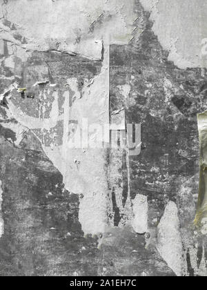 Vintage Billboard With Torn Peeled Poster. Abstract Background. Stock Photo