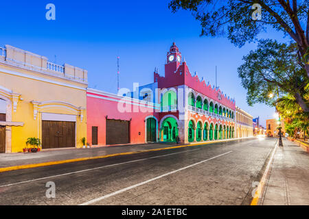 Merida, Mexico. City hall in the Old Town. Stock Photo