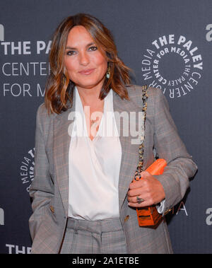 New York, NY - September 25, 2019: Mariska Hargitay attends the History is Made: LAW & ORDER: SVU Celebrats a Milestone at The Paley Center for Media Stock Photo