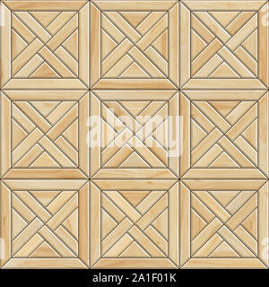 Seamless texture of mosaic wooden parquet. High resolution pattern of light wood material Stock Photo