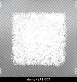 snowflakes square frame template Stock Vector