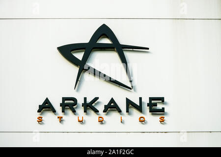 Arkane Studios sign, Confluence district, Lyon, France Stock Photo - Alamy