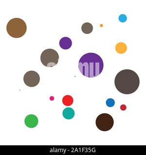 Random dots, circles pattern. Pontillist / screntone /  half-tone  graphic element Stock Vector