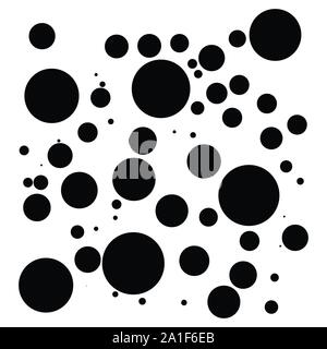 Random dots, circles pattern. Pontillist / screntone /  half-tone  graphic element Stock Vector