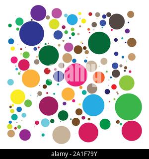 Random dots, circles pattern. Pontillist / screntone /  half-tone  graphic element Stock Vector