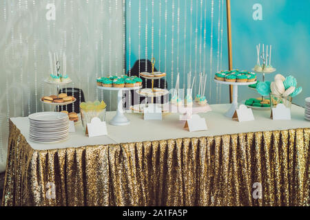 Serving a wedding dinner. Catering service concept Stock Photo