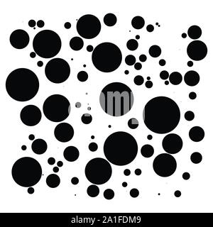 Random dots, circles pattern. Pontillist / screntone /  half-tone  graphic element Stock Vector